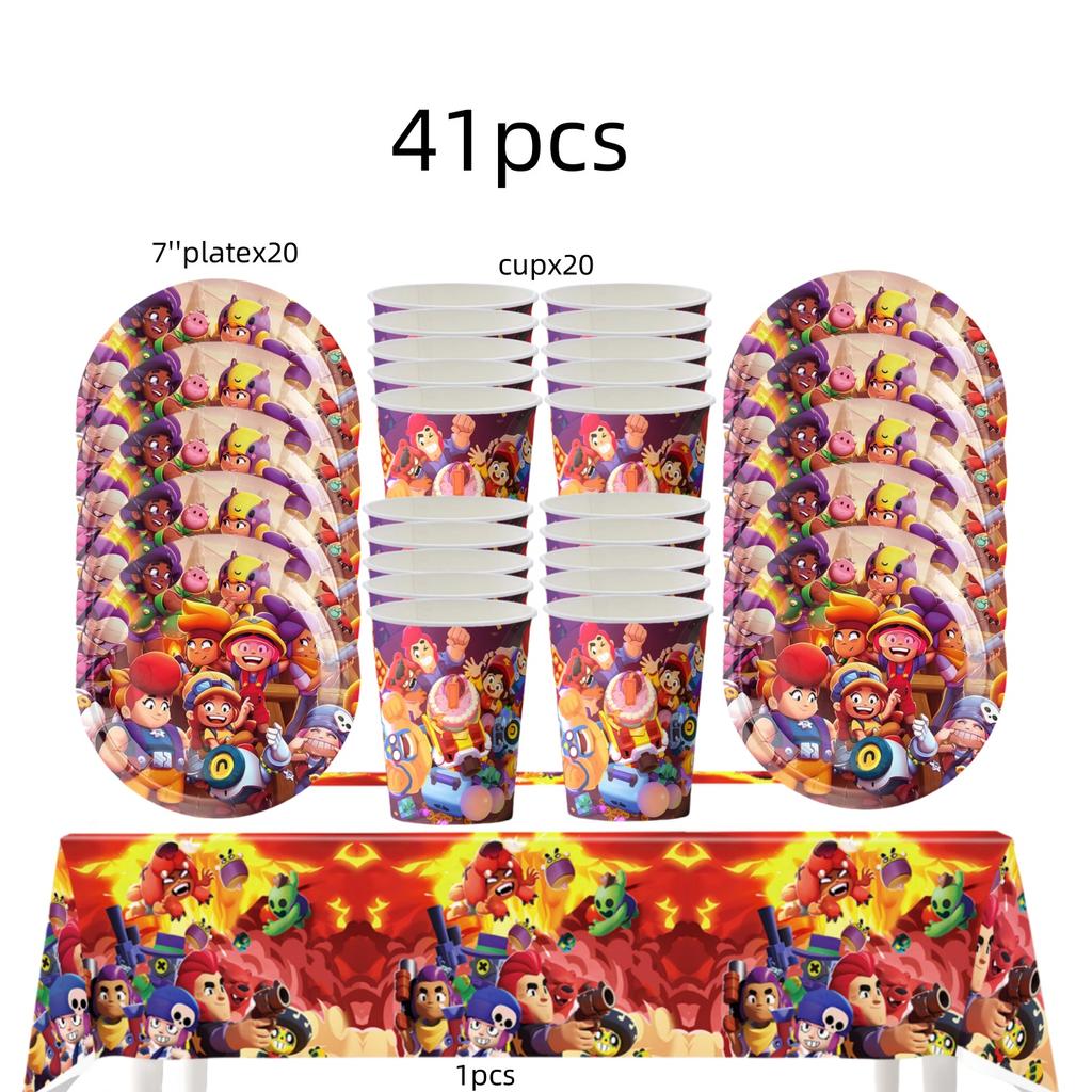 Game thme Birthday Party Decorations Disposable Tableware Tablecloth Plate Cup Napkin Baby Shower Boys Party Favors Supplies