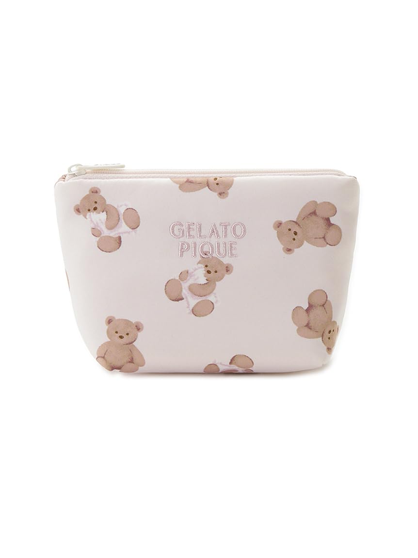 Gelato Pique WhiteDay Bear Print Tissue Pouch PWGB261618 Free Size Women s Pink,