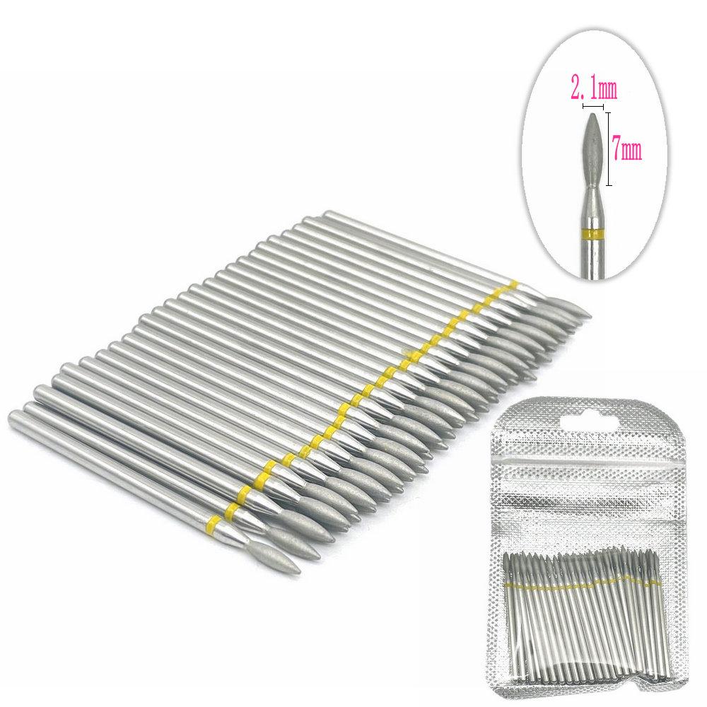 50pcs/pack Diamond Milling Cutter Grinding Drill Bits Diamond Polisher HP 2.35mm Diamond Polisher Nail Drill Bits Drill