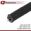 Fuel Line Hose 18"(ID) 27"(OD) 15ft Nylon Braided for Car