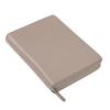 Lightex System Genuine Vegetable Monolether02z A5 Notebook, Leather, Zippered, Tanned, 6-Ring Hole, Lightweight, (Gray, Size)