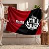 Sunderland FC Personalized Fleece Blanket With Football Logo, Custom Name Text Soft Warm Home Throw Blanket