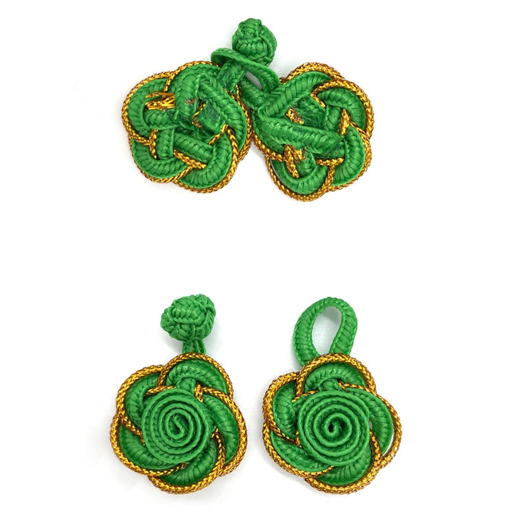 Cheongsam Frog Buttons Rose Closure Sewing Fasteners for Sweater Coat Cheongsam Traditional Handcraft Accessories