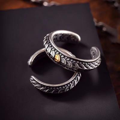 Herrschsüchtige Persönlichkeit Drachenschuppen-Ring für Männer Schmuck Exquisiter Schnitzring Männlicher Zeigefinger-Zubehör Offene Größe