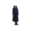 Solid Color Loose Fit Round Neck Long Sleeve Dress Women Dresses Navy 463612-69