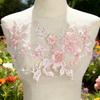 Embroidered Sequins Flower Applique Patches for Clothing Bags Handcraft Decoration Polyester Materials