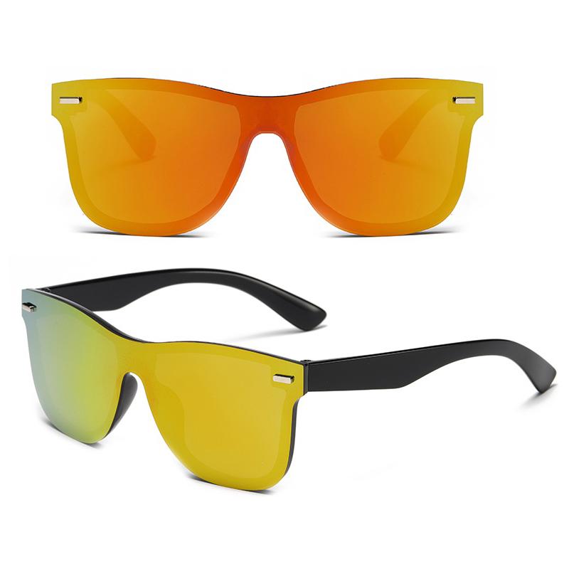 

Luxury Square Sunglasses Unisex Vintage Mirror Blue UV400 Driving Eyewear Fashion One-piece Sun Glasses
