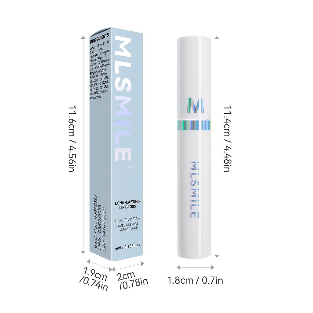 Magic Lip Mask Lip Glaze + Lip Brush | Long-lasting, Waterproof, Anti-smudge Lip Glaze, Plant Moisturizing Formula, Matte Lipstick
