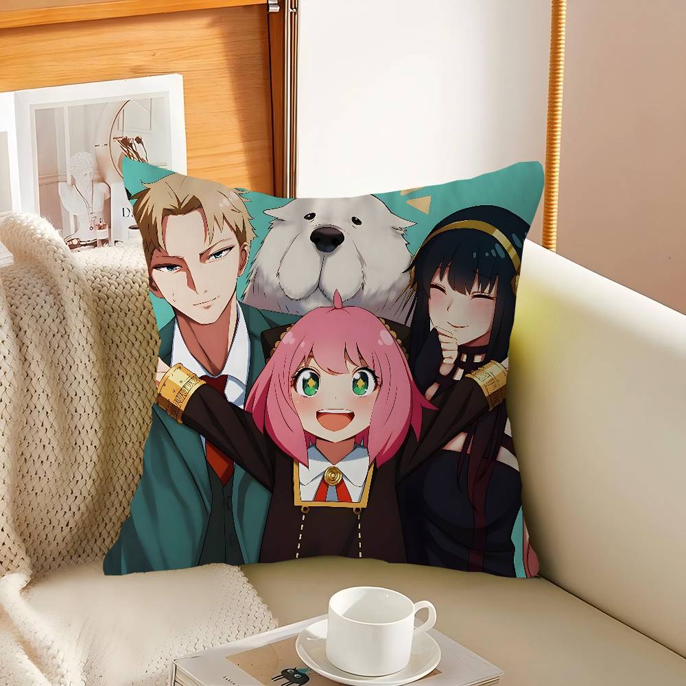 

S-Spy X Family Cushion Cover Car Throw Pillow Case For Sofa Car Christmas Gift 40x40cm 45x45cm 16x16Inch