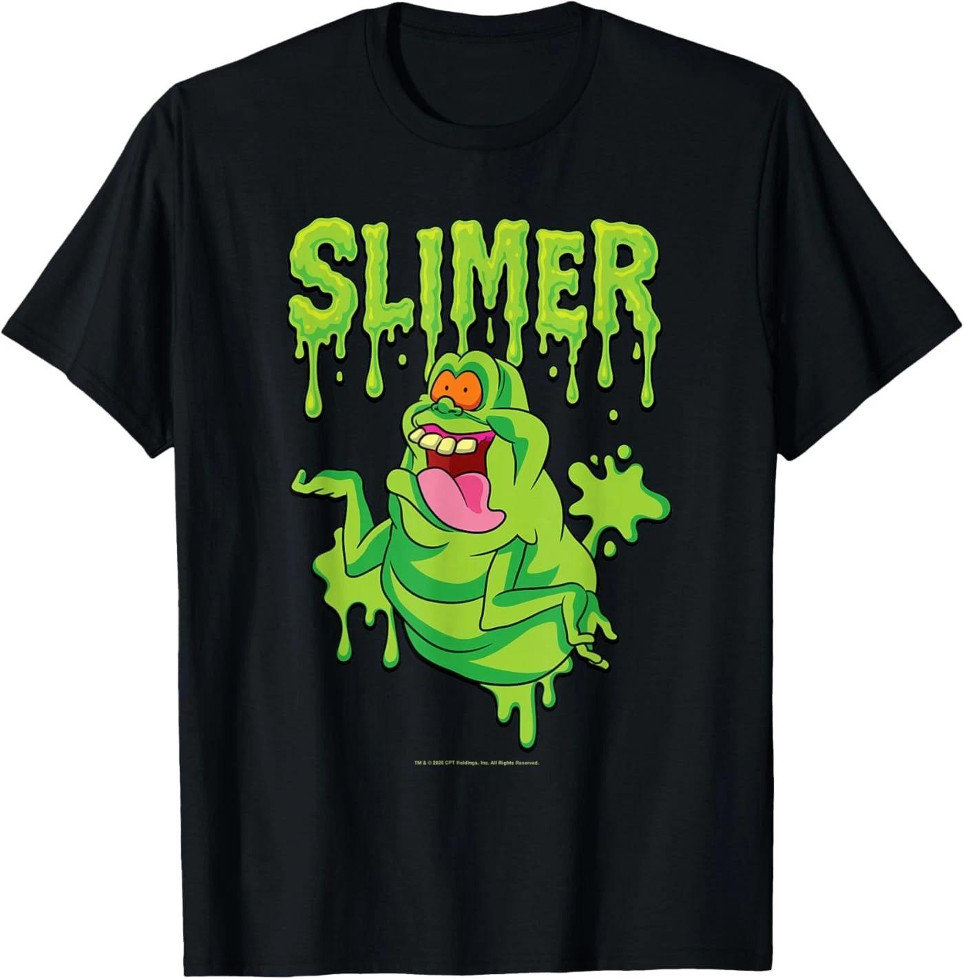 The Real Ghostbusters Ecto Green Slimer Retro 80 s Cartoon T-Shirt M