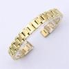 8mm/10mm Accesorios para Reloj Correa de Acero Pulsera para Mujer Correa de Acero Inoxidable Sólido Hebilla Plegable Cadena de Reloj Correa