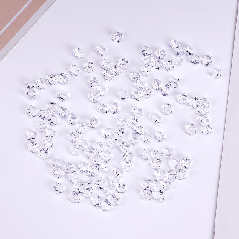 About 200Pcs Colorful Aquarium Acrylic Stones Crystal Decor Vase Filler Pebble Fish Tank Accessories DIY Decoration