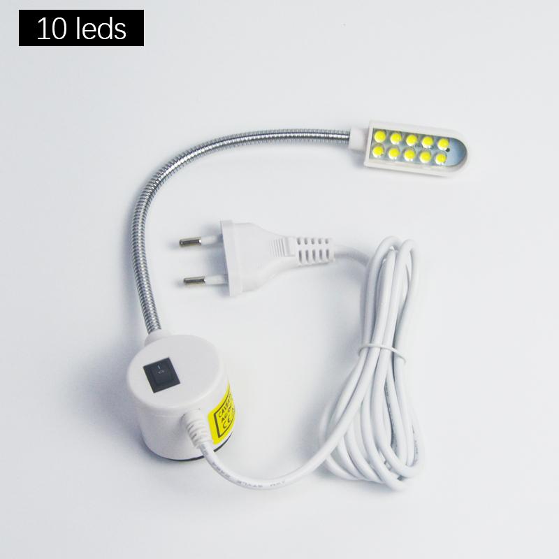 10/20/30 LEDs Industrial Lighting Sewing Machine Night Lights Home With Magnetic Flexible Adjustable For Base Adsorbed Work Lamp