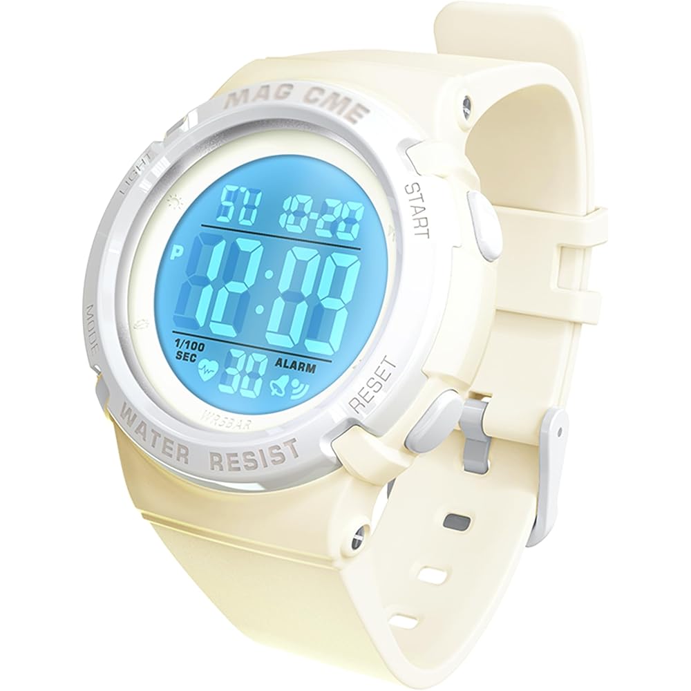 Maeau Kids LED Sports Watch 50m Waterproof Analog Digital Display Date Day for Boys Girls