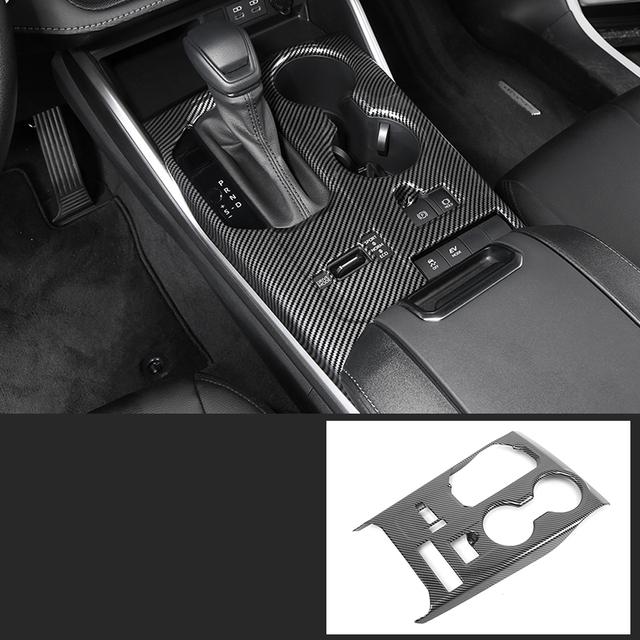 Pro Toyota Highlander XU70 Refit 2022 Carbon Fiber Interiérové Lišty Kryt Převodovky Rám Příslušenství Pro