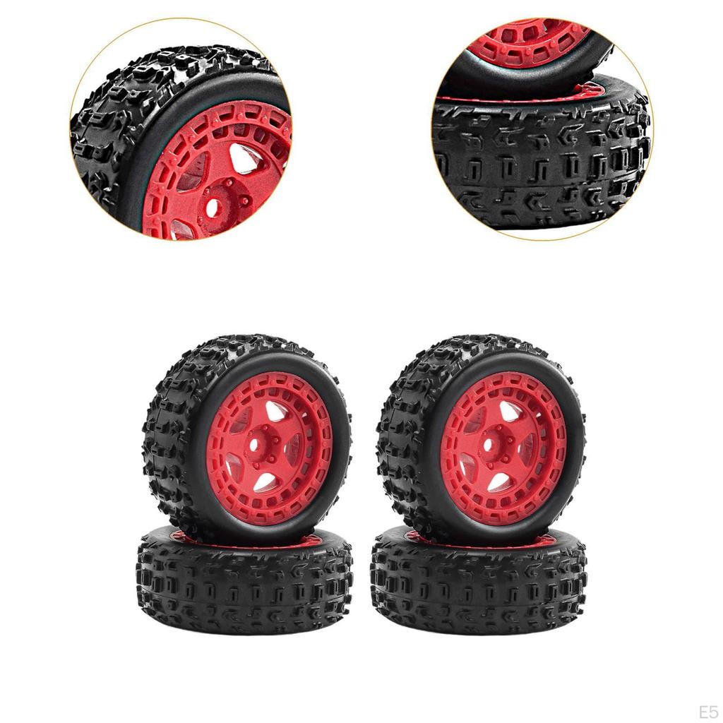 4 Pieces Wheels and Tires 2.7x1inch Replacement for 1/18 2S 223S RC Crawler Lightweight