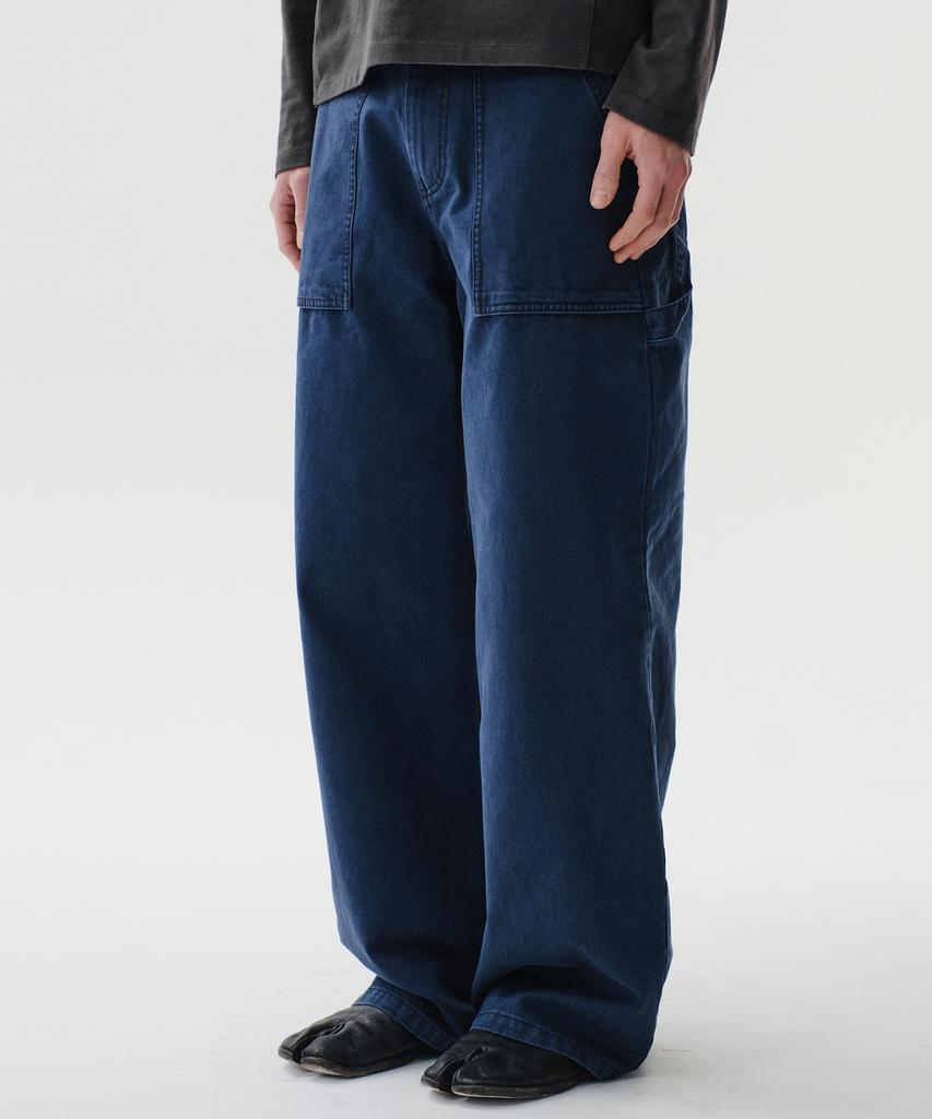 Daibeuin Washed Fatigue Carpenter Pants (Navy)