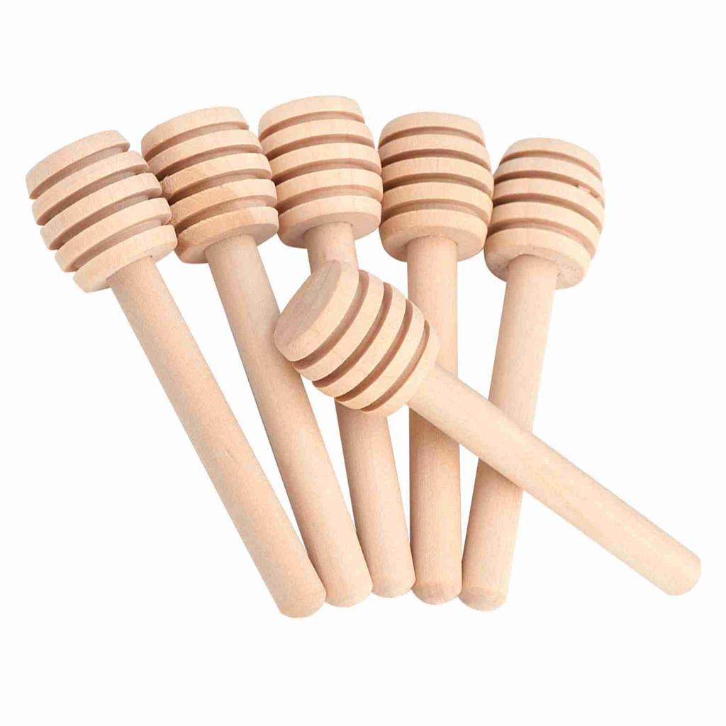 50Pcs Set Household Wooden Mini Jam Honey Dipper Jar Dispensing Collecting Stirring Rod Stick
