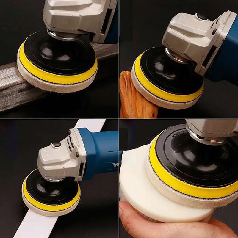 Polishing Pads Wool Felt Abrasive Wheel 50/75/125/ 150/180Mm Soft Felt Discs For Glass Stainless Steel Polish Repair Scratche