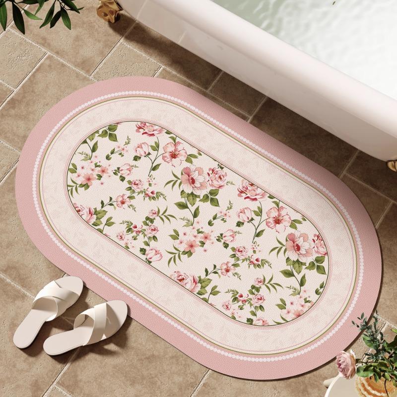 American bathroom absorbent floor mat quick-drying toilet entry shower room entry door foot pad non-slip diatom mud carpet