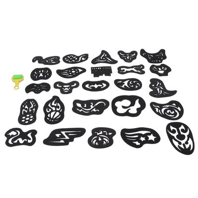 25 peças estênceis de tatuagem modelo de tatuagem de cabelo ferramenta de molde para coloração de cabelo para barbeiro