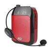 Pafexikuto Portable Wireless Amplifier 2.4G Hands-Free Headset Microphone Small Speaker Music Playback Radio Sound Amplification Red
