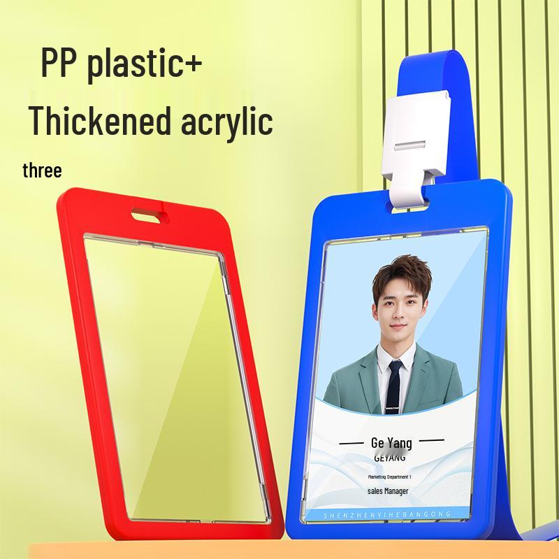 Youhe 6638 Transparent Double-Sided Acrylic Lanyard Card Holder