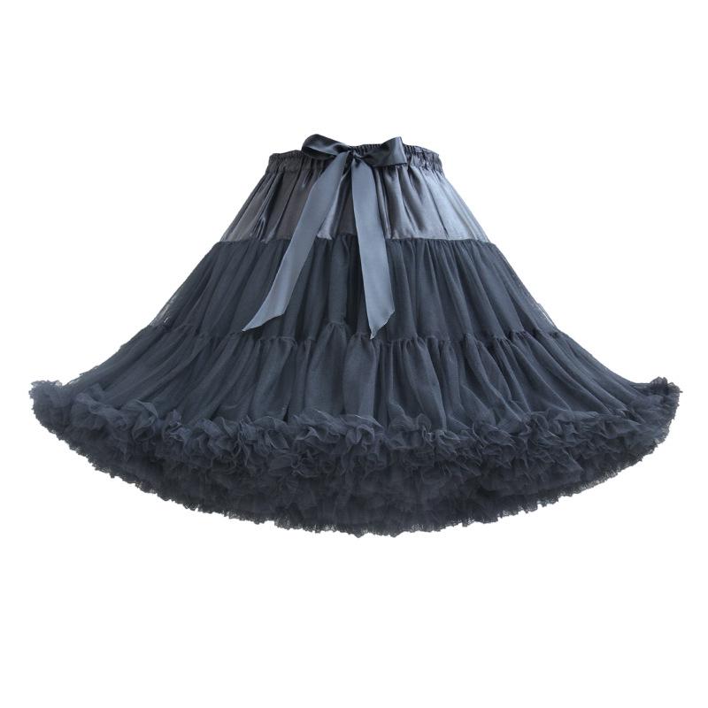 Weißer Erwachsenen Mesh Puffrock - Super Puffiger Halbkörper-Kostüm-Petticoat
