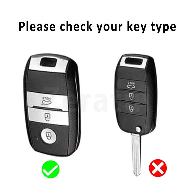 3 Button Tpu Car Remote Key Cover Case Holder Keychain For Kia Optima Sorento Niro Soul Shell Fob Key Ring Accessories