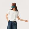 Li-Ning Serie Stile di Vita Sportivo Lettera Girocollo Traspirante Versatile Manica Corta T-Shirt Top Donna Bianco Sporco AHSV410-1