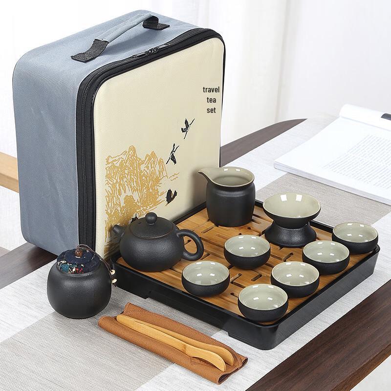 

Janla Yinshan Hall Black Pottery Kung Fu Tea Set Gift Box