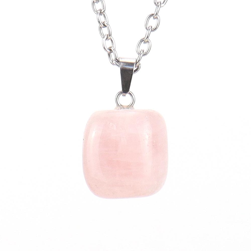 Natural Crystal Natural Stone Tiger Stone Irregular Shape Small Pendant Necklace N627