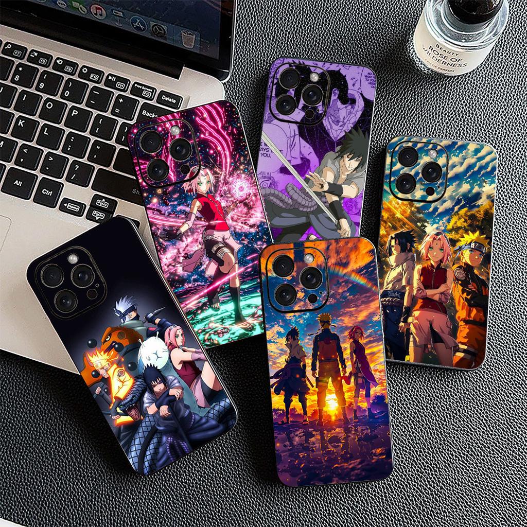Haruno Narutos Sakura Sasuke Phone Cover for Apple iPhone 12 13 Pro Max Mini ProMax X XR 17E 13Mini Protective Case