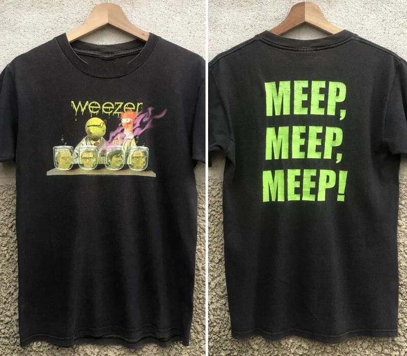2002 Weezer Tshirt Muppets Jim Henson 2 side 90s Black T shirt S