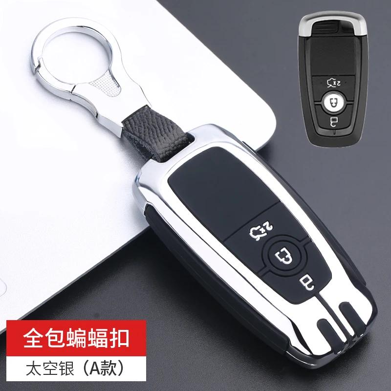 Styling Mouldings Car Key Case Full Cover for Ford Fusion Mustang Explorer F150 F250 F350 EcoSport Edge S-MAX Ranger Lincoln Mon