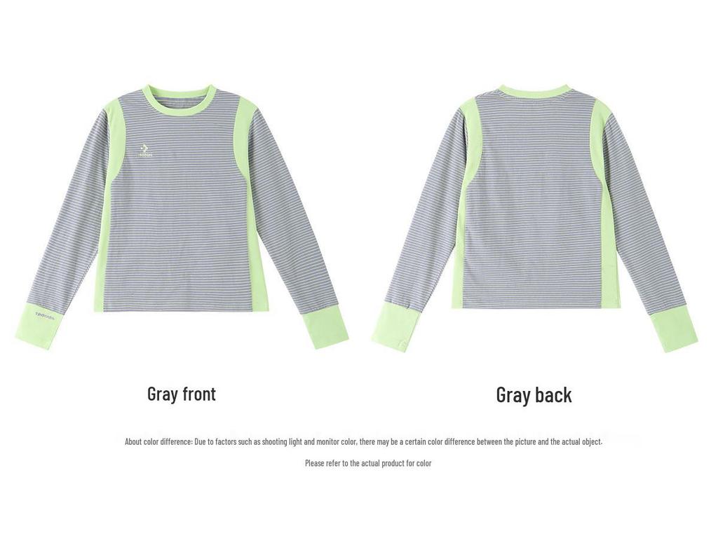 Tao Town Mädchen Herbst Gestreiftes Langarm-T-Shirt - Lässige Mode Basisschicht für Kinder
