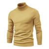 Autumn Winter Casual Men's Solid Color Pullover Sweater High Collar Men Knitwear Sweaters