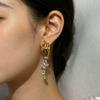 Exaggerated Metal Small Hand Earrings Rhinestone Finger Stud Earrings Punk Personality Fashion Jewelry Accessories For Women