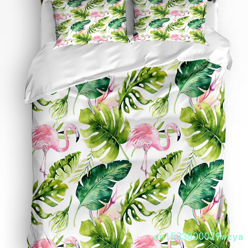 3-teiliges Bettwäsche-Set Rosa Flamingo Heimtextil Bettbezug Kissenbezug Junge Kind Teenager Mädchen Bettwäsche Bezüge Set