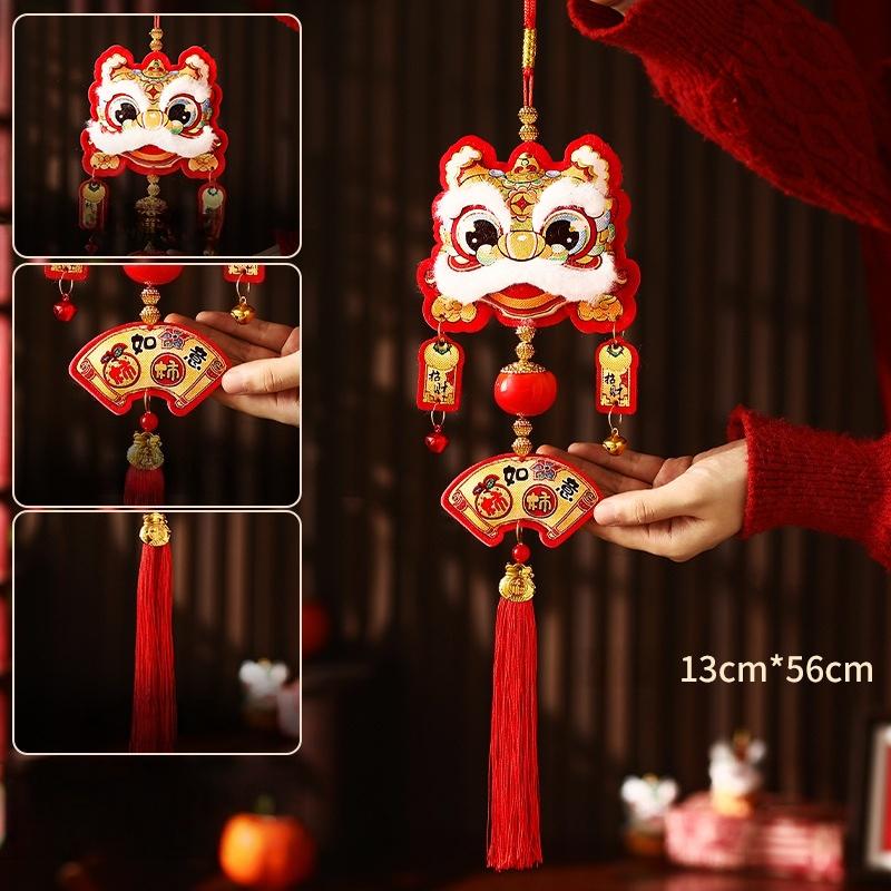 NEW 2026 Year Of The Horse Hanging Ornament Year Lucky Lion Dance Decoraitons DIY Party Ornament Spring Festival Home Decor