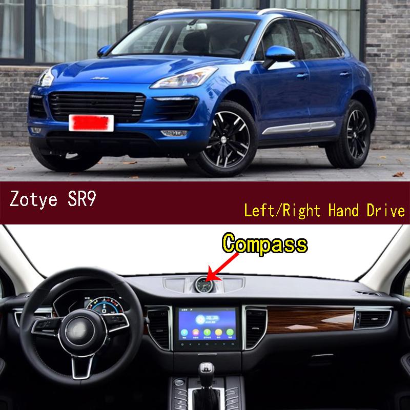 

For Zotye SR9 Dashmat Dash mat Dashboard Cover Instrument Panel Sunscreen Pad Ornaments Left Hand Drive чорний