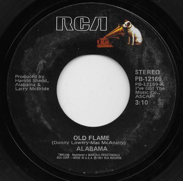 

7inch Record ALABAMA - Old Flame PB12169 RCA 1981 US Folk Used