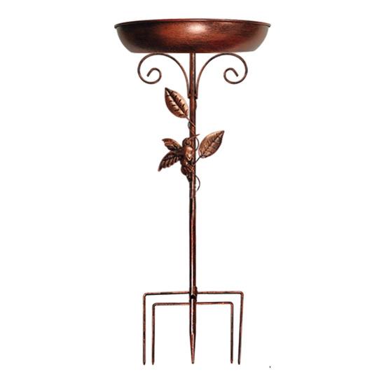

Outside Iron Bird Bath Retro Garden Bird Feeder with Removable Bowl 5-Prong Stake Wild Bird Feeder Bird Bath for Backyard Patio кавовий