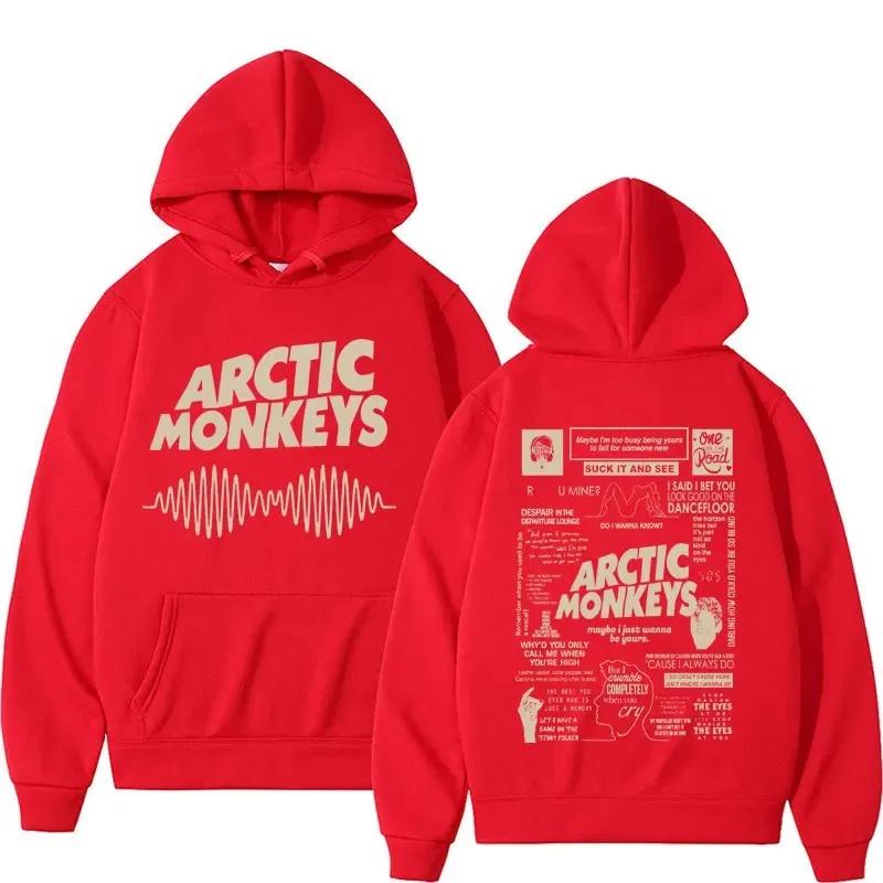 Retro Arctic Monkeys Music Tour Double Sided Print Hoodies Men Women Sweatshirt Oversized Y2K Hoodie Streetwear