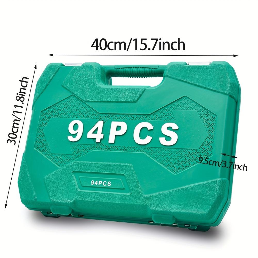 1/4 "and 1/2" socket kit with ratchet, 94PCS drive main socket kit, CR-V, SAE/metric mechanical tool kit, 72 tooth ratchet, with