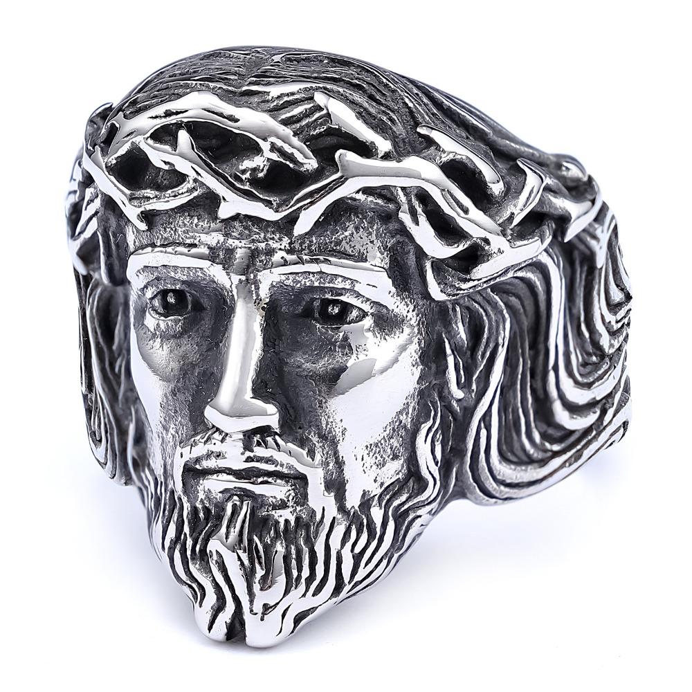 Titanstahlring für Herren Vintage Europäischer Amerikanischer Stil Kreativer Modeschmuck