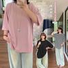 Large Size Women's Commuter Loose Large Version T-shirt Summer New Women's Pullover Crew Neck Top 272785