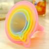 Candy Color Plastic Funnel Set 5 Pack Food Grade Kitchen Dispenser Colorful Soy Sauce Funnel