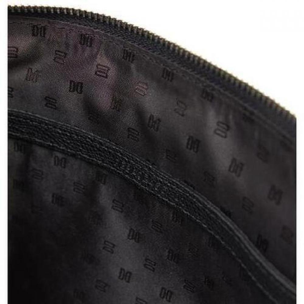 Daks Black Leather Dd Logo Pattern Large Clutch Bag Dbba2f466bk