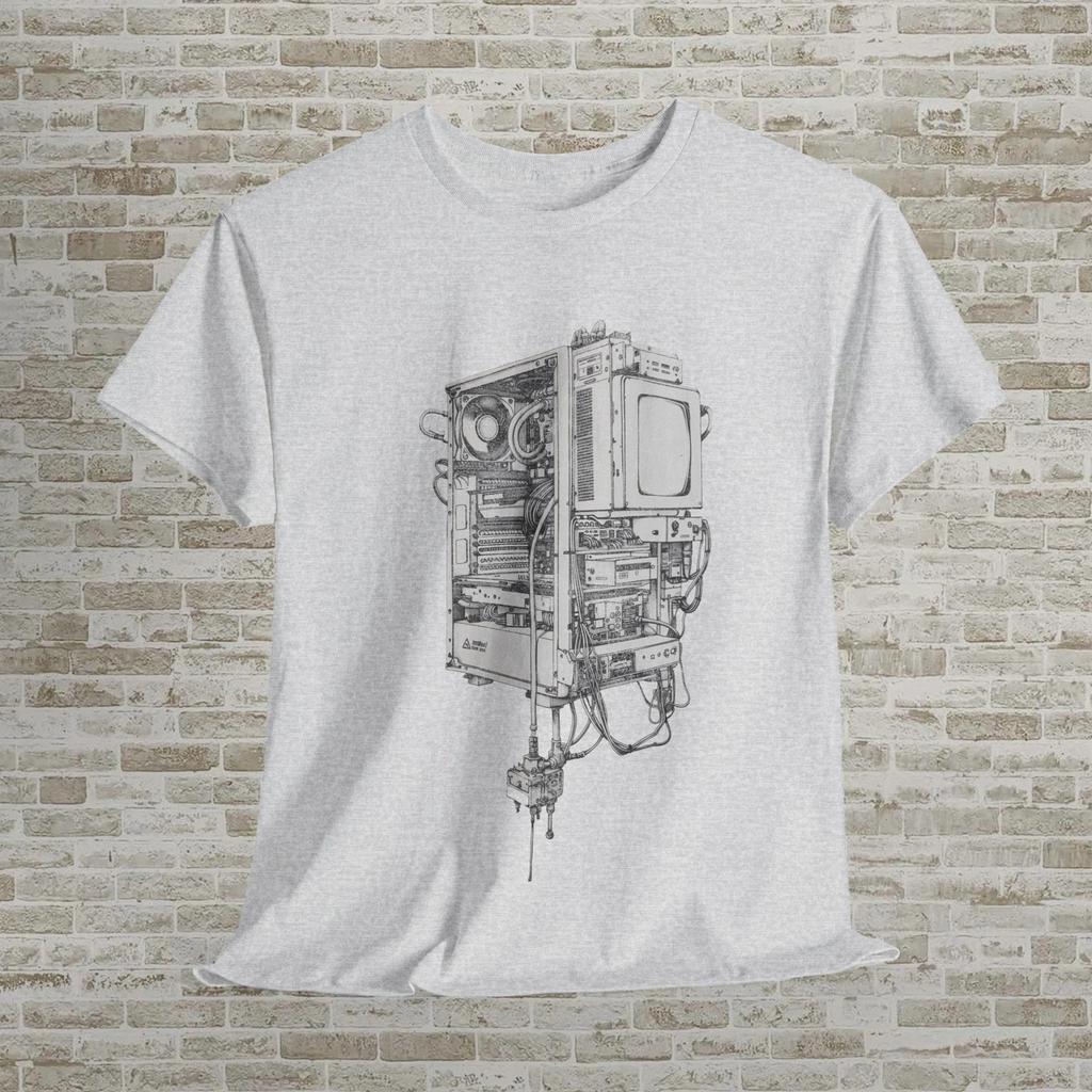 Vintage Computer Engineer Tee Electronic Developer Hack Retro Design Sketch Techno Nerd Chic Geek Technology Fan Nerd T Shirt